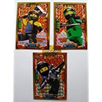 Lego Ninjago Serie 4 – 3 tarjetas de oro limitadas LE 2 Mega Power Cole LE 3 Mega Power Lloyd LE 4 Mega Power NYA + 1…